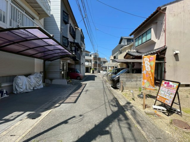 上桂御正町　新築参考プランA　建築条件付土地の前面道路含む現地写真|（5/10撮影）