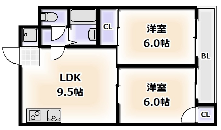 Lumiere 住吉 Northの間取り
