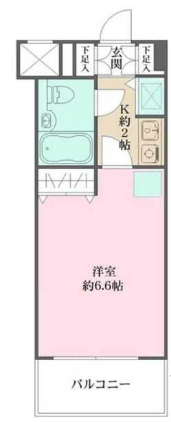 ワコーレ三軒茶屋Ⅱ　礼金0　最上階　分譲賃貸の間取り