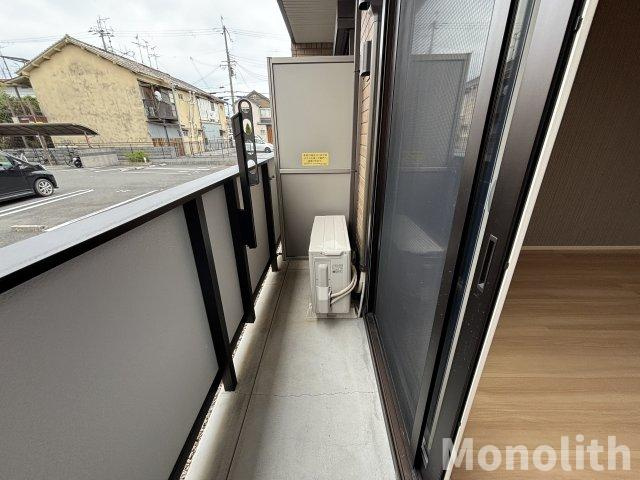 JIN輝A棟のバルコニー