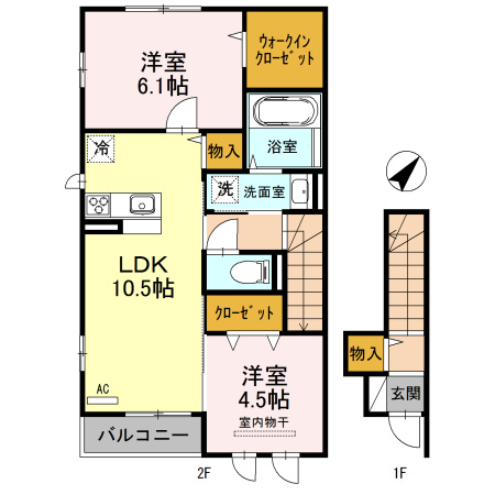 JIN輝A棟の間取り