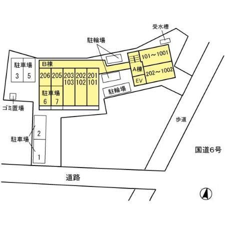Ｇ・Ｍウエストハイツの区画図