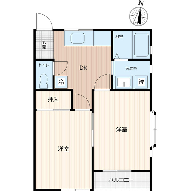 玉戸コーポの間取り