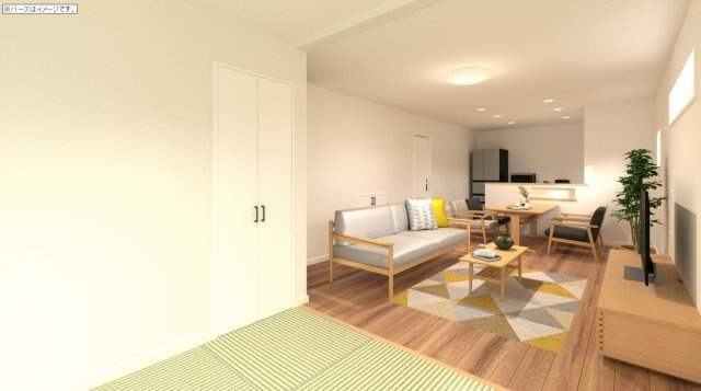 生石町新築建売A棟の居間・リビング|完成後のイメージパースの為現況と異なる場合があります。