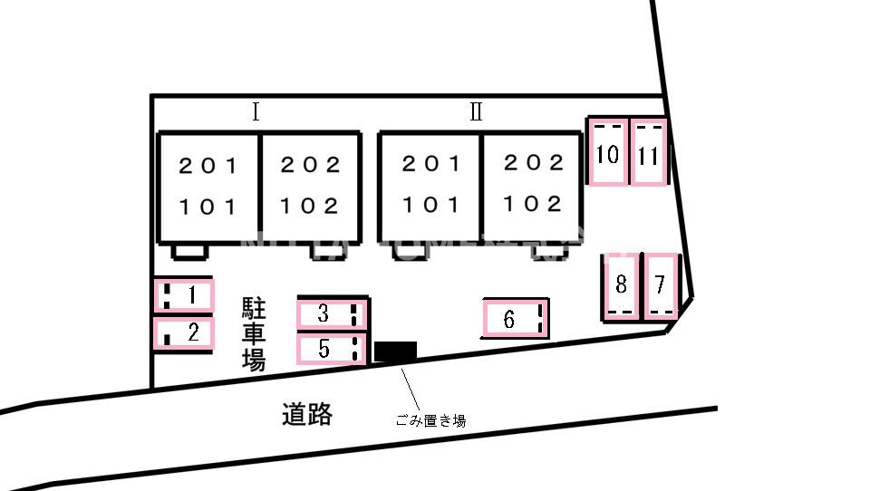 フロレスタⅡの区画図|角部屋です(^^)