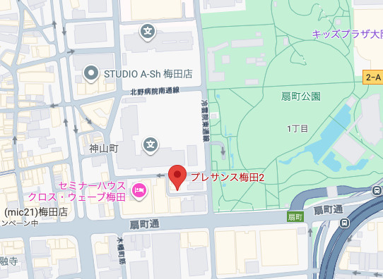 プレサンス梅田Ⅱの地図