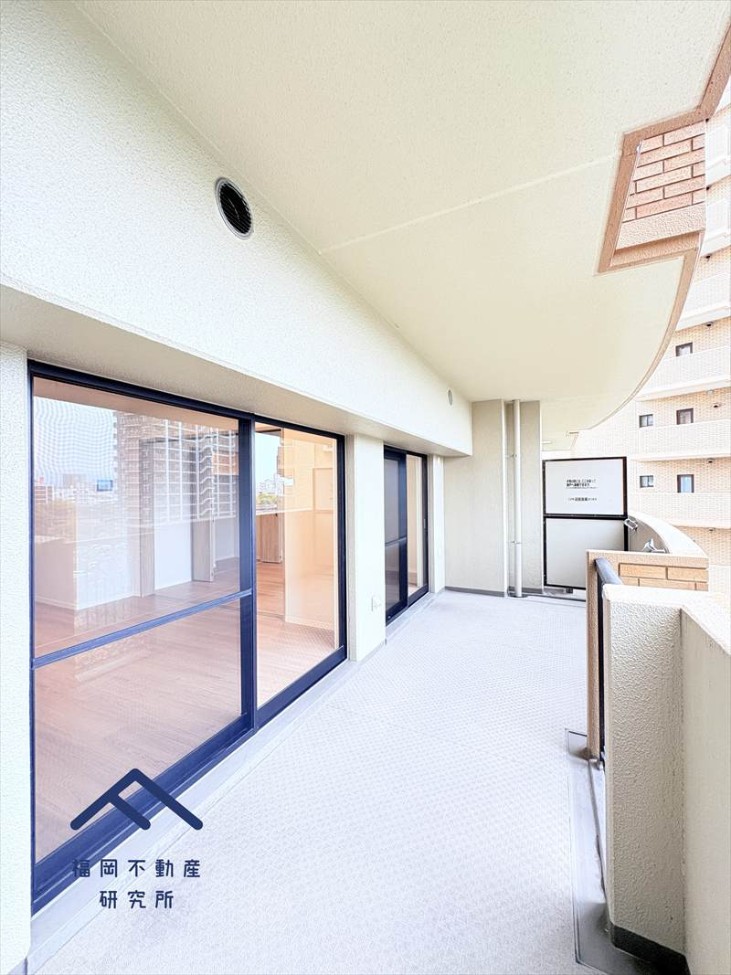 パロスリバーコート博多弐番館のバルコニー