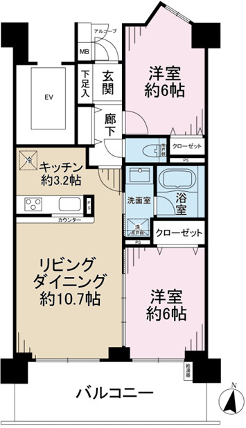 サンヴェール湘南平塚の間取り