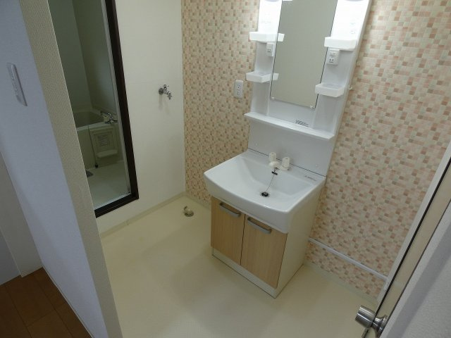 岡山市東区西大寺中１丁目のアパートの洗面所