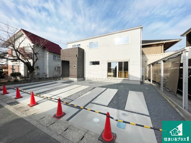 野洲市大畑　第2期　新築一戸建ての外観|お客様に長く安心して住んでいだだける事にこだわった家づくり！住んでからのアフターサービスにもしっかりと取り組んでいます！
