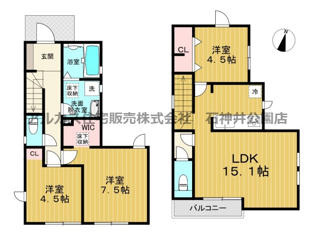 練馬区関町北５丁目　新築一戸建　西武新宿線　武蔵関