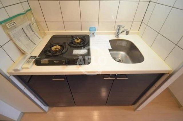 ミュプレ北浜のキッチン|ミュプレ北浜　2口ガスシステムキッチン