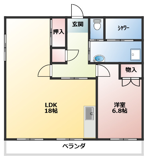 イミソーレ岩倉の間取り
