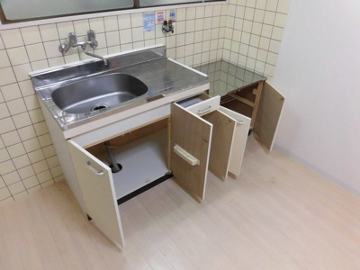 【収納】 | サンライフ菅原 | キッチン下の収納スペースです