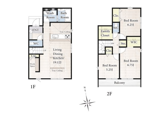 【土地図＋建物プラン例】 | ＼静かな環境で落ち着いた暮らしをご希望のお客様／広さと価格のバランスの良いマイホーム！近隣施設にも恵まれ立地！詳細、ご見学希望・資料請求ミライズホームお気軽にお問合せ下さい♪
