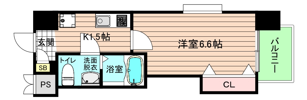 大阪市都島区中野町２丁目の賃貸マンションの間取り