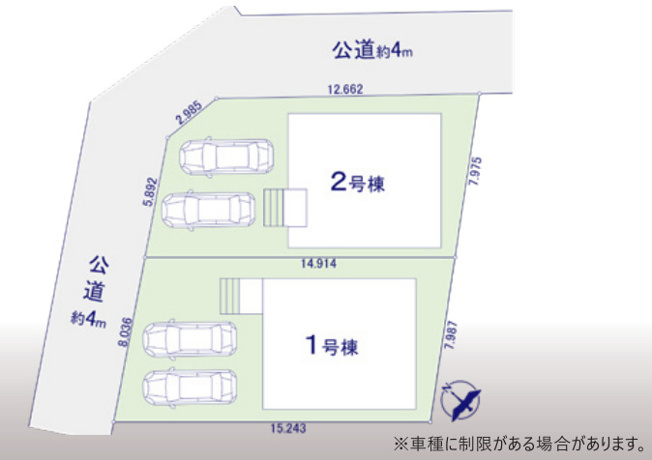 【区画図】 | KIP桶川市神明1期　Terrechez　新築戸建　全2棟　1号棟