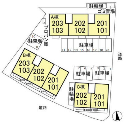 【区画図】 | サニーハウス Ａ棟