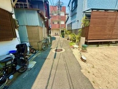 大阪市城東区野江3丁目1号地　土地の前面道路含む現地写真