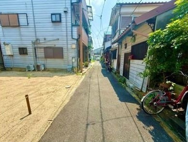 大阪市城東区野江3丁目1号地　土地の前面道路含む現地写真