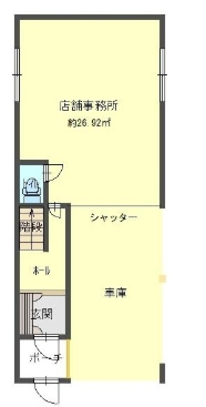 姫島4丁目貸店舗の間取り