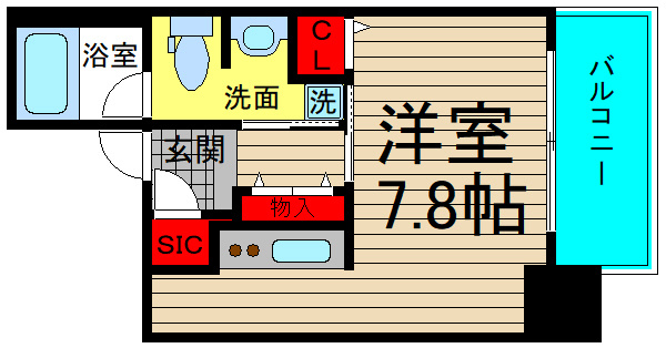 大阪市西区新町１丁目の賃貸マンションの間取り