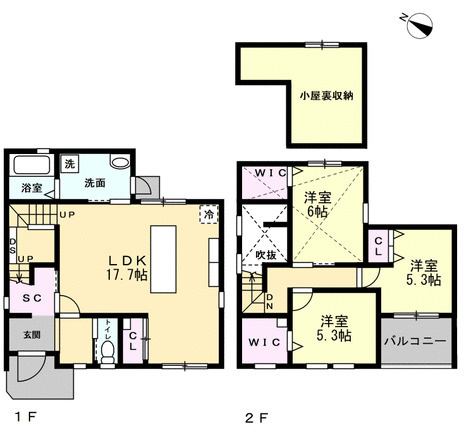 【間取り】 | 和泉市尾井町1丁目戸建