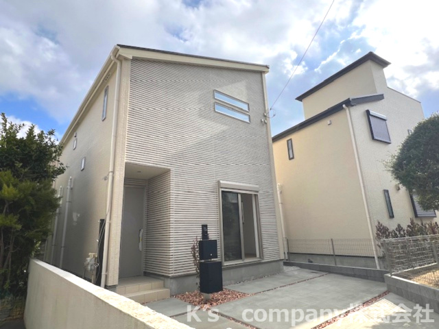 藤沢市辻堂東海岸1丁目　新築戸建　1号棟の外観|重厚感のある佇まい♪