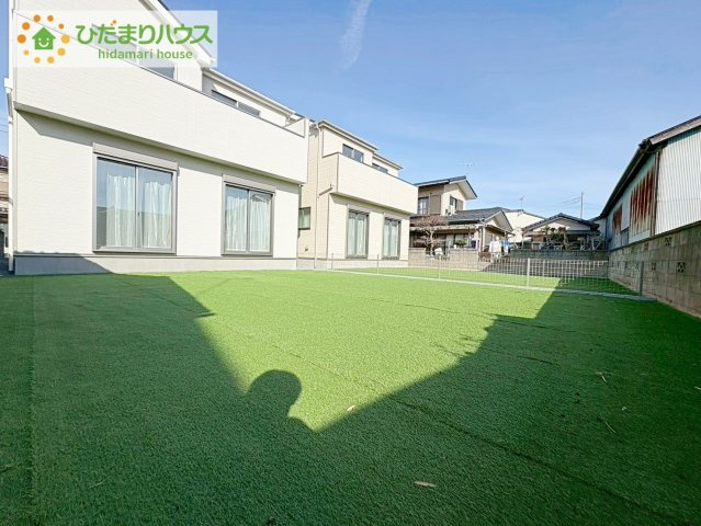 ひたちなか市牛久保2丁目　新築戸建　B号棟の庭|家族みんなで広～いお庭でバーベキューが楽しめます(^^♪