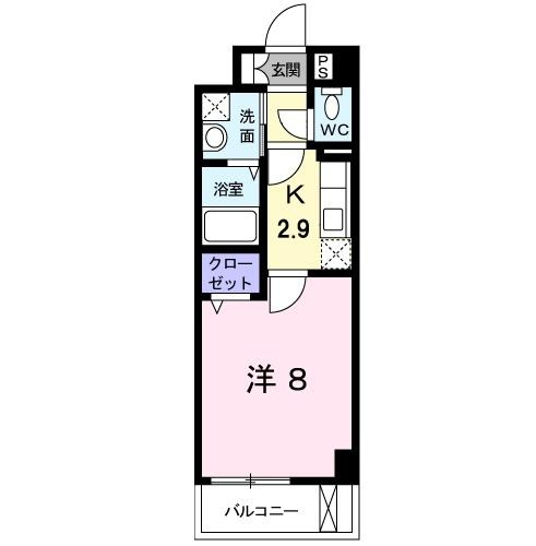 フラット　Fの間取り