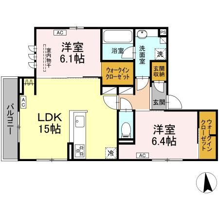 D-Crinum 若葉町の間取り