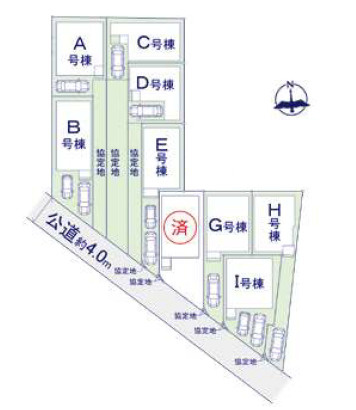 板橋区東新町2丁目　急行停車駅　耐震住宅　全9棟の区画図