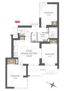 【間取り】ライオンズマンション岳美 