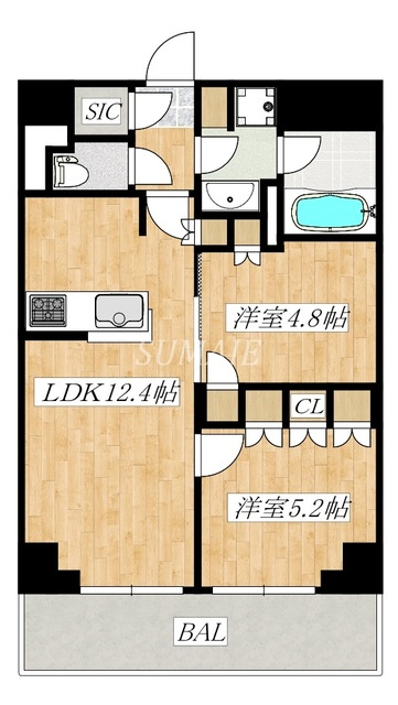 リーフシティ市川　ザ・レジデンスの間取り|間取りです。
