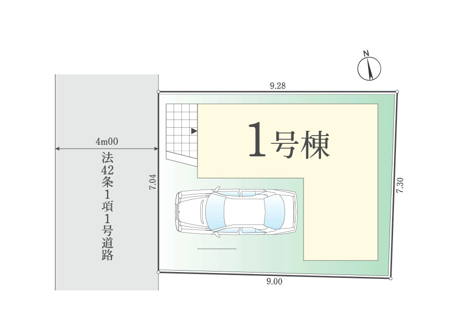 新築／朝霞市本町2期の区画図|雨風から大切な愛車を守るビルトインガレージ