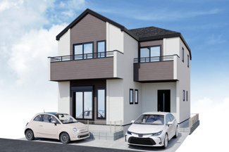 【外観】 | 大和市福田2丁目  2号棟 14期 | イメージパース（完成時に現況と異なる場合は現況優先となります）