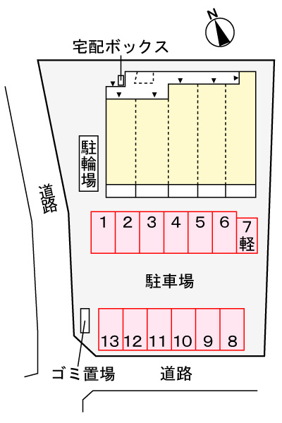 フォレスト佐貫の駐車場