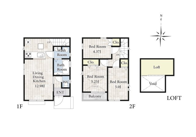 【間取り】 | 陽の光をたっぷりと浴びながら気持ち良く生活が出来ます。夢のマイホーム、夢ではなく実現出来ます！見学・ご相談等、お気軽にご連絡下さい。
