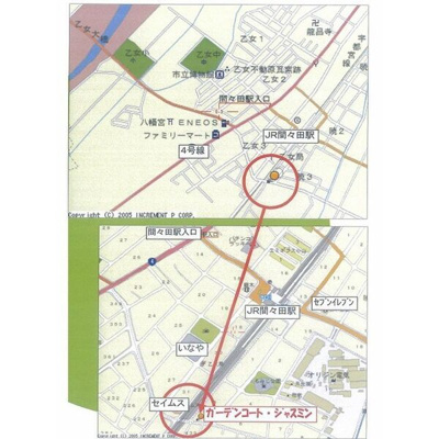 【地図】 | ガーデンコートジャスミンA棟