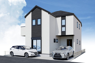 【外観】 | 大和市福田2丁目  1号棟 14期 | イメージパース（完成時に現況と異なる場合は現況優先となります）