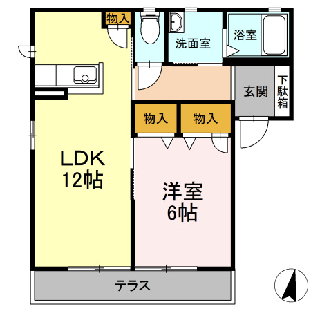 シェモアＡの間取り