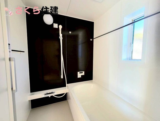 日光市土沢　第1の浴室|雨の日や湿気の多い梅雨時期などに重宝する浴室暖房乾燥機付きです。