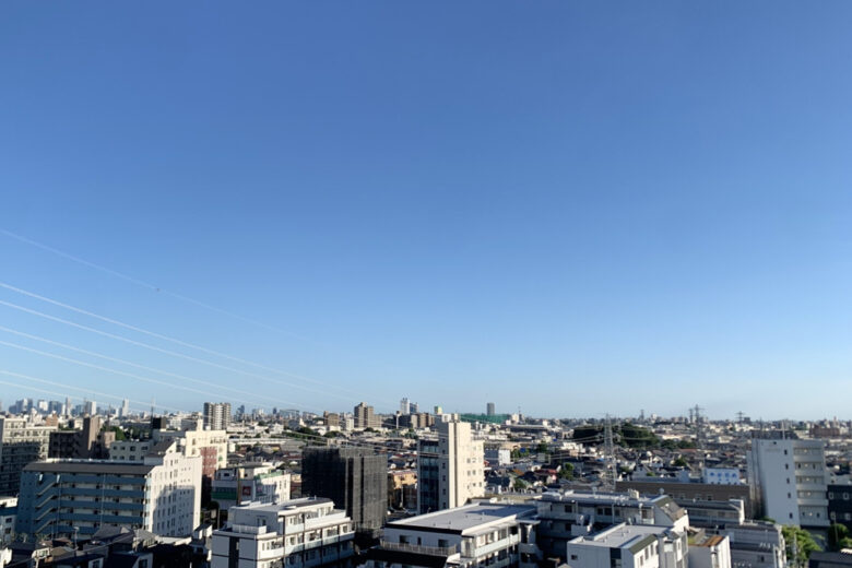 ライオンズガーデンコート練馬北町の展望|10階部分バルコニーからの眺望です