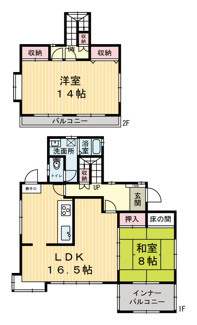 【間取り】 | 西茂呂３丁目中古住宅