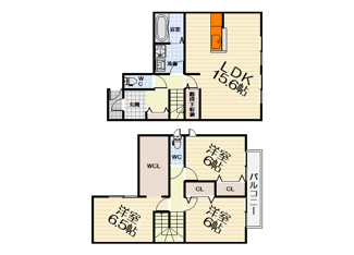 【間取り】 | メゾネット羽衣伽羅橋