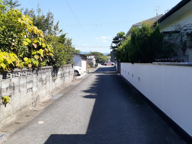 八代市鏡町下有佐の売地の前面道路含む現地写真