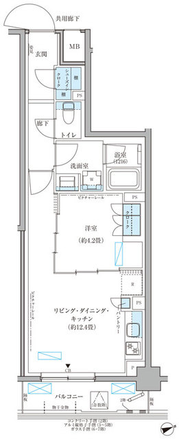 パークアクシス文京本郷の間取り