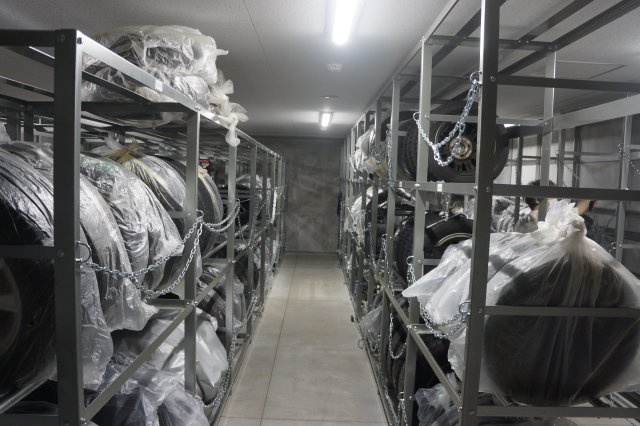 エクセレンシア出雲中央プレミアムレジデンス　4階　空家のその他|一階にあるタイヤ保管庫になります。スタッドレスタイヤ等の保管にとても便利です！