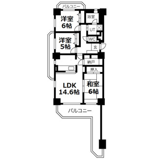 【間取り】 | バンベール・グラン山手 弐番館