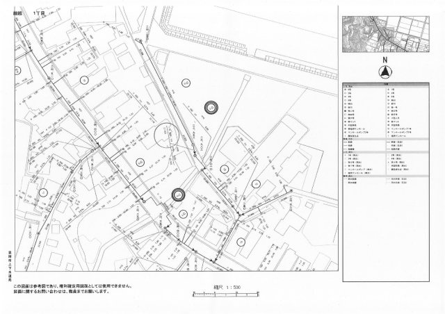 見附市細越１丁目　土地（車庫付き）の地図